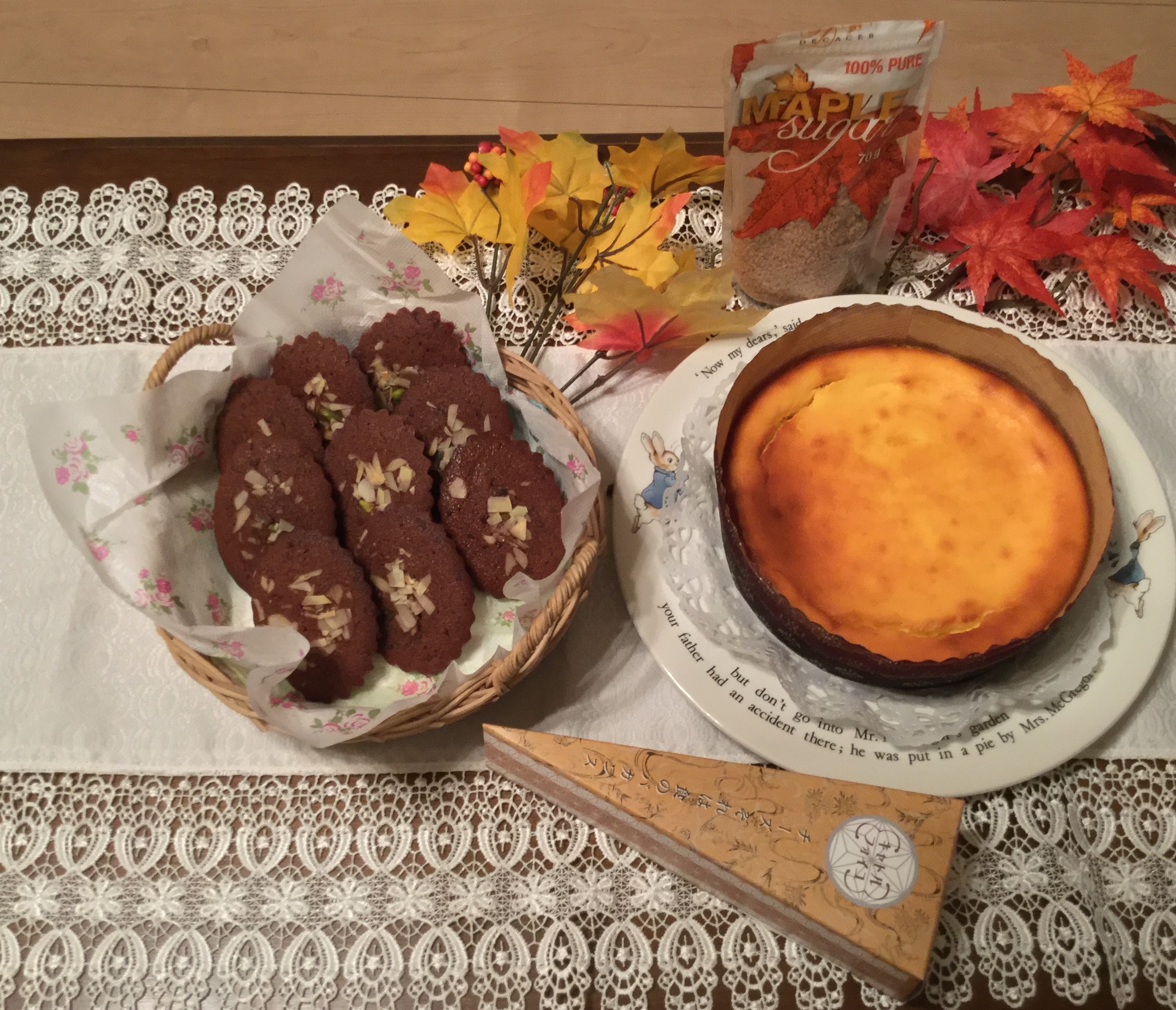 11月 ケーキⅡ　メープルチーズケーキ　フィナンシェショコラ